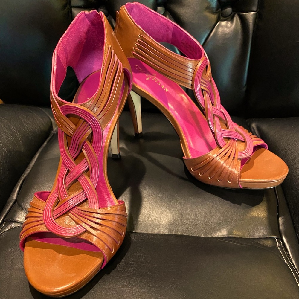 Cole Haan Nike Air Pumps Pink and Brown